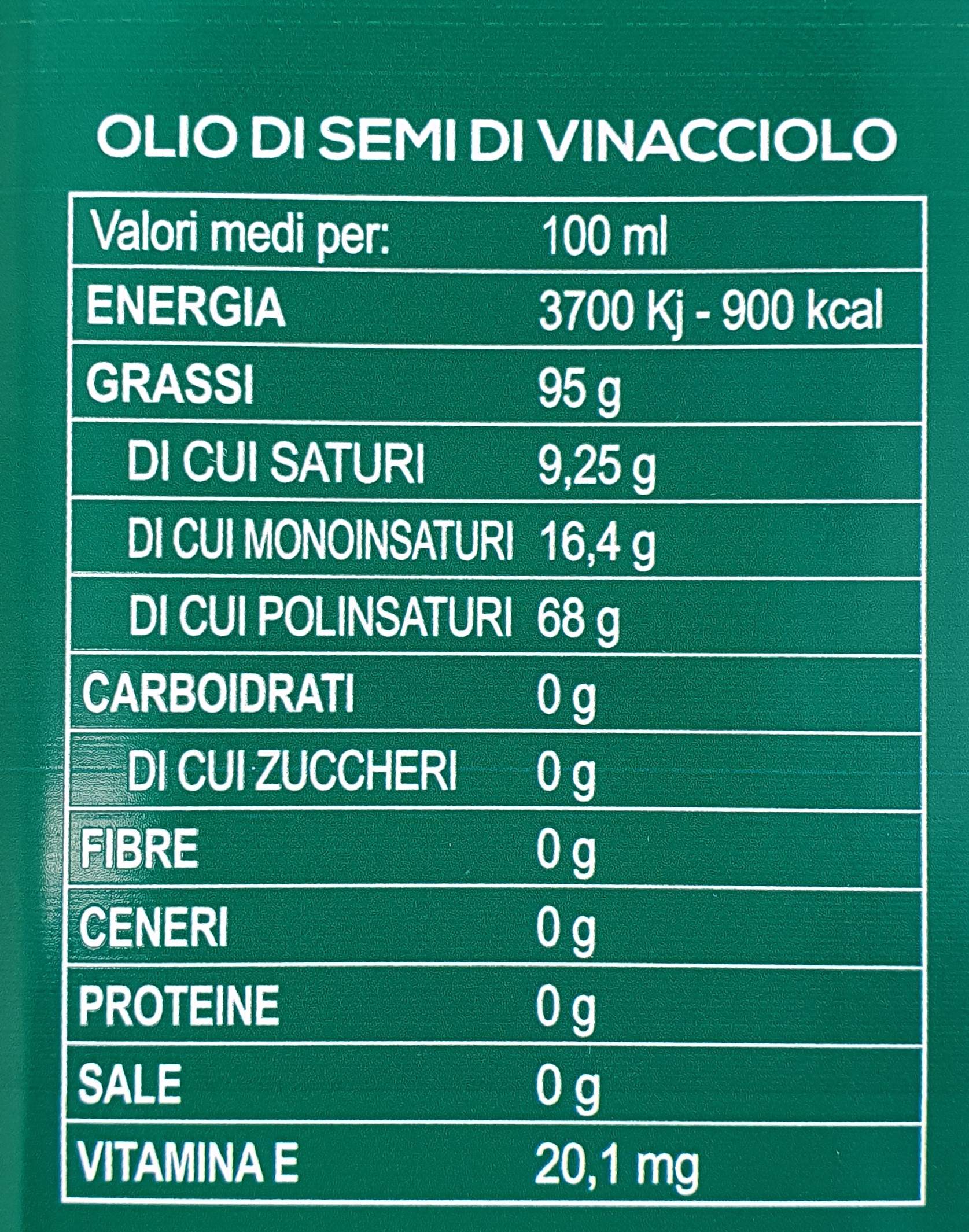 VinacciOlio - Olio di Vinacciolo uso Alimentare - immagine 4